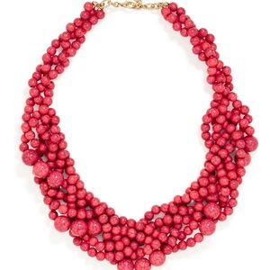 Cute pink bubble statement necklace